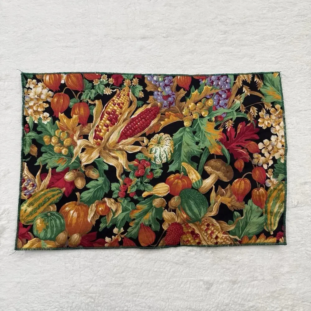 Handmade Fabric Placemats Autumn Harvest Fall Thanksgiving Dining Table Decor